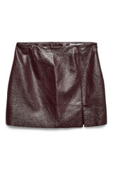 Vero Moda Curve Falda corta efecto piel talla grande Morado