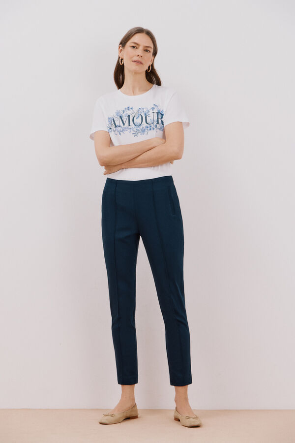 Cortefiel Pantal&oacute;n corte skinny Azul marino