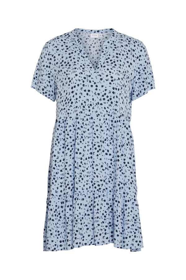 Vila Vestido curto de manga curta Azul