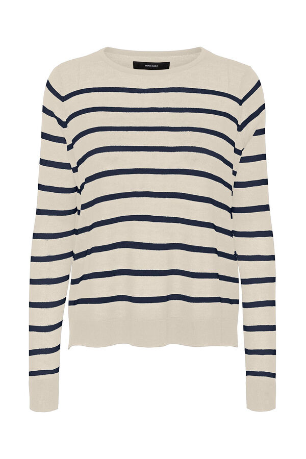 Vero Moda Camisola fina de gola redonda Cinzento