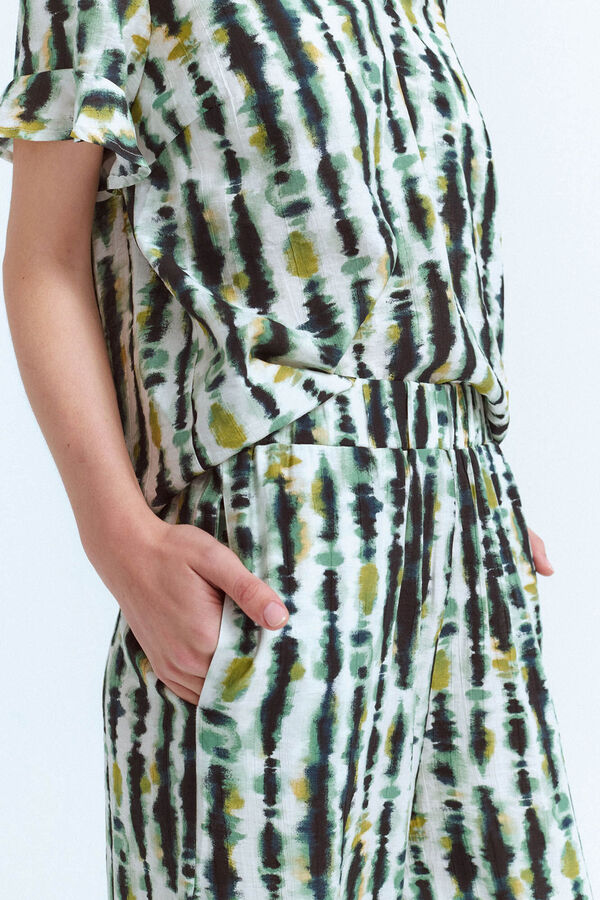 Vila Pantal&oacute;n largo estampado Blanco