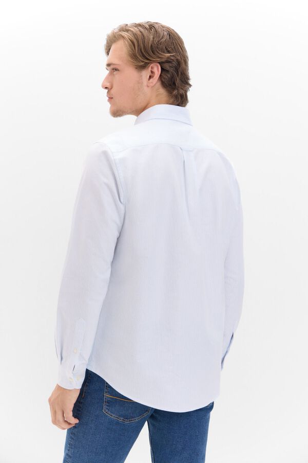 Cortefiel Camisa oxford rayas Azul