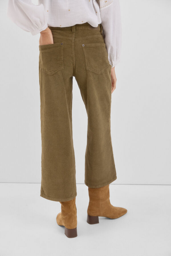 Cortefiel Cal&ccedil;as palazzo bombazina Verde