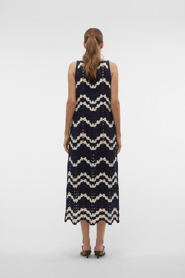 Vero Moda Vestido largo de crochet Azul marino