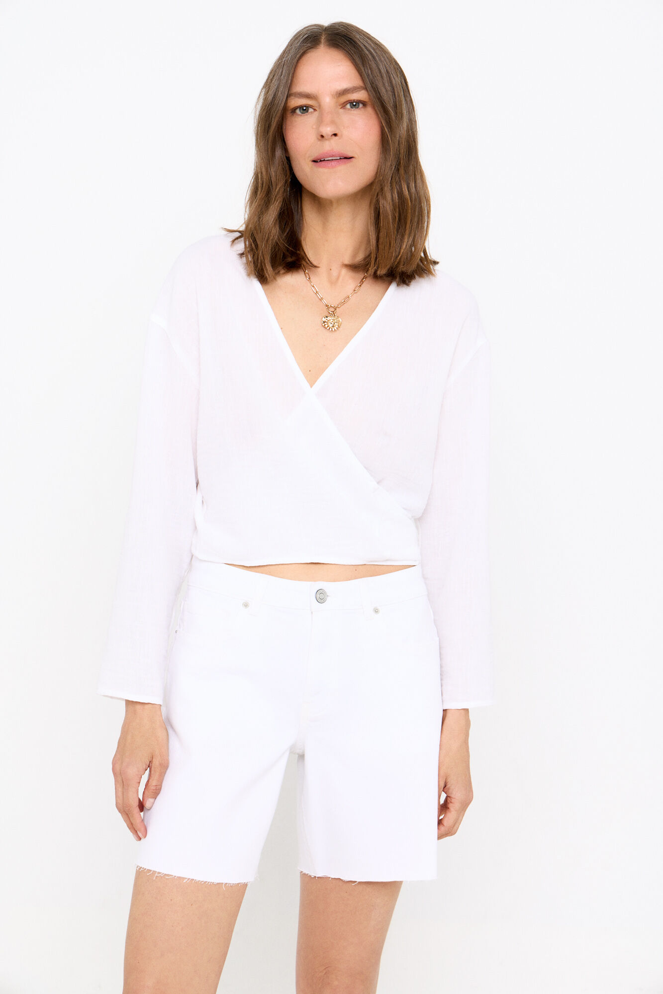 Cortefiel Bermuda vaqueira desflecada