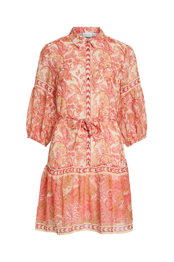 Vila Vestido curto camiseiro Cinzento