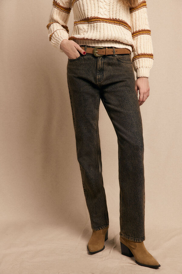 Slowlove Jean gris overdye Gris