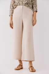 Cortefiel Pantal&oacute;n de tencel Castanho