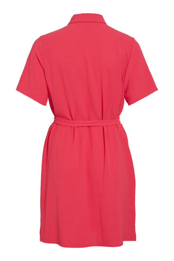 Vila Vestido camisero corto Rojo