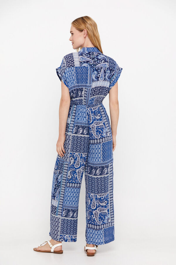 Cortefiel Mono largo satinado Estampado azul