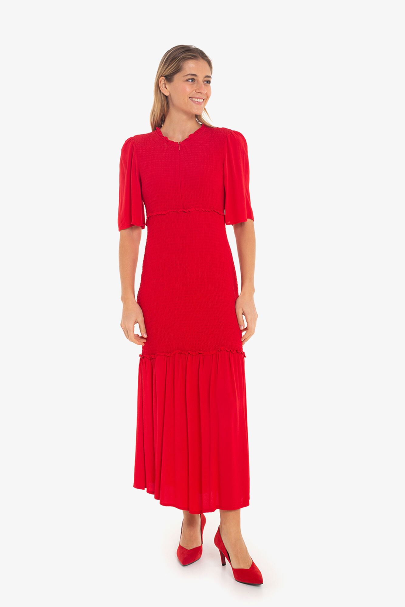 Cupl&eacute; Vestido canal&eacute; crep