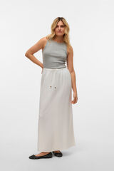Vero Moda Falda larga fluida de lino Blanco