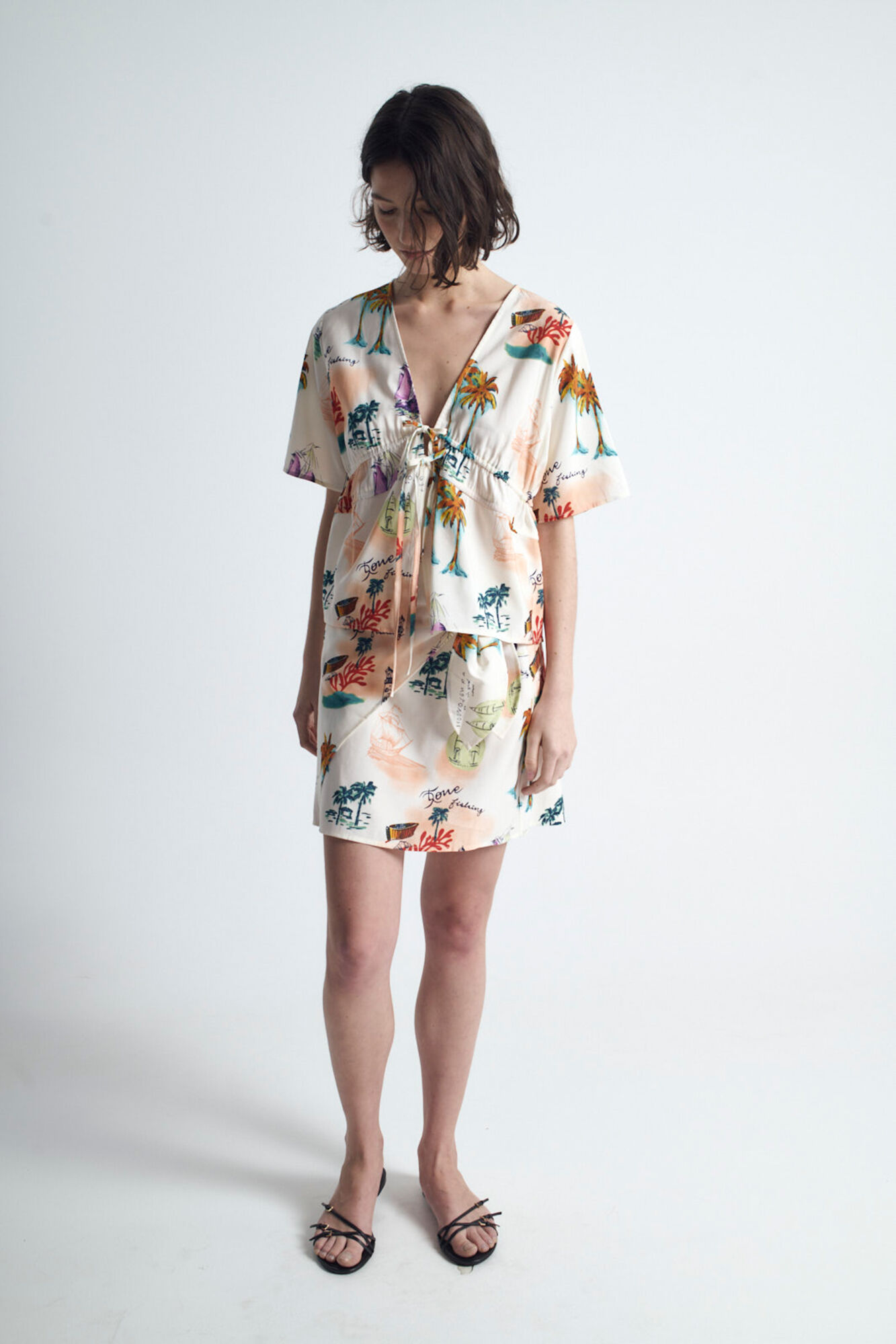 Object Top estampado anudado