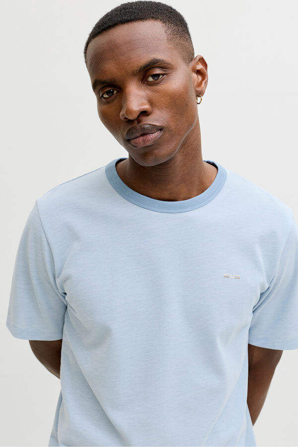 Jack & Jones T-shirt b&aacute;sica manga curta Azul