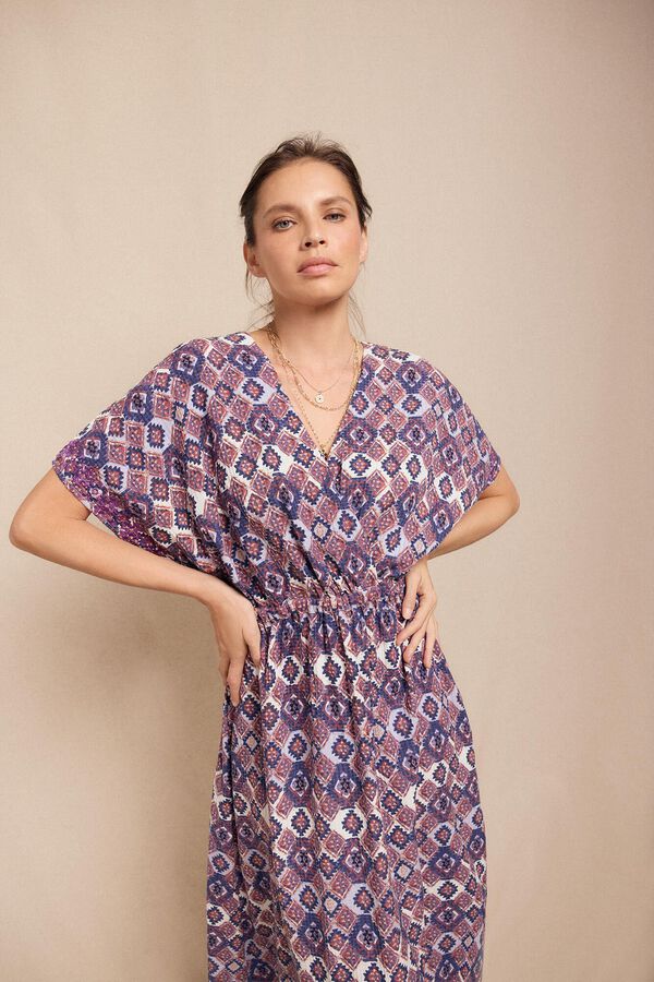 Slowlove Vestido longo estampado Multicolorido
