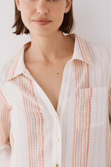 Cortefiel Caft&aacute;n t&uacute;nica cuello camisero Estampado rojo