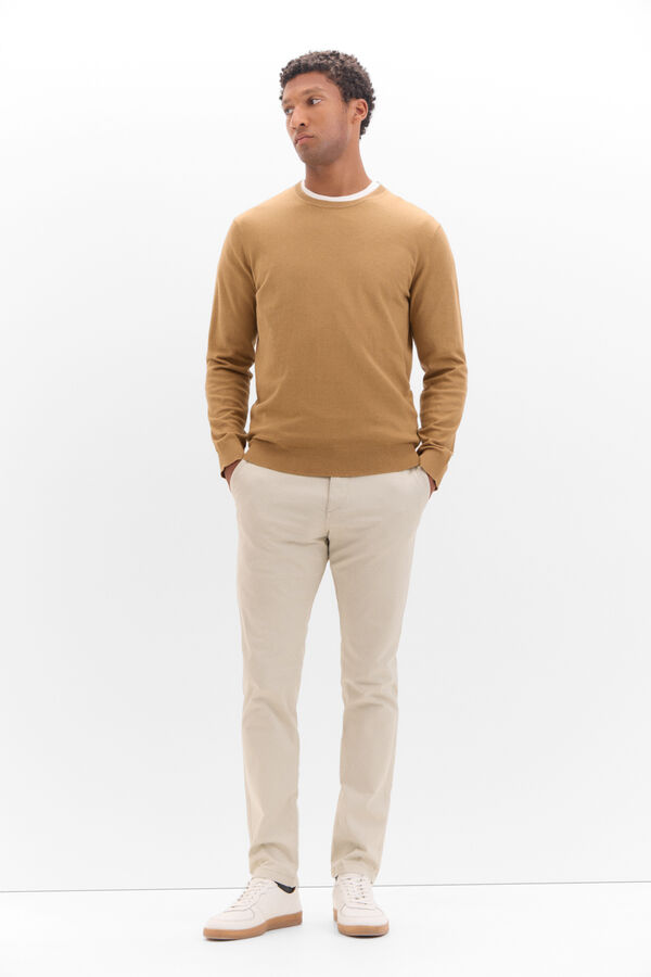 Cortefiel Cal&ccedil;as chino slim fit Ecru