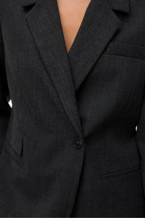 Vero Moda Americana regular efecto jaspeado Gris oscuro