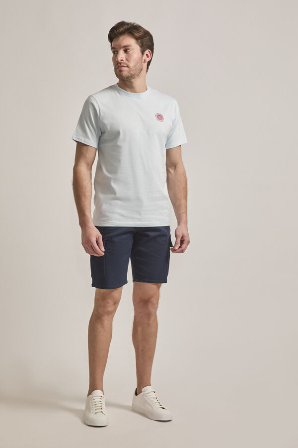 Street Monkey Camiseta manga curta da moda Azul