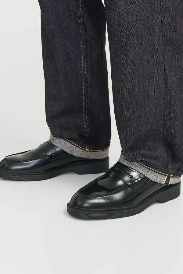 Jack & Jones Mocasines de piel Negro