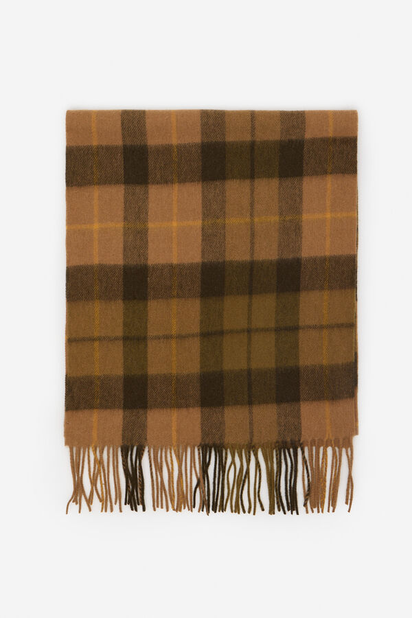 Cortefiel Cachecol tecido xadrez Verde