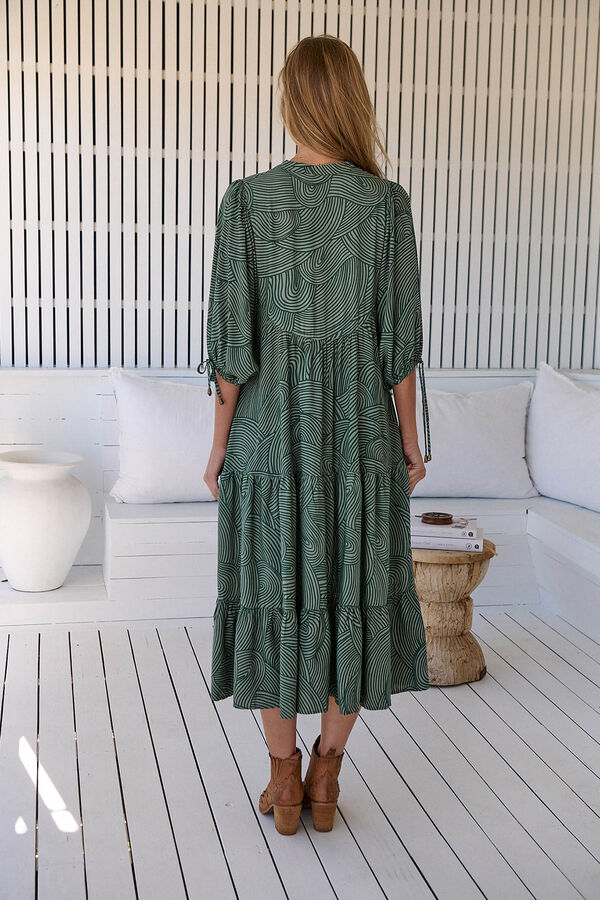 Jaase Vestido maxi estampado Ria Verde
