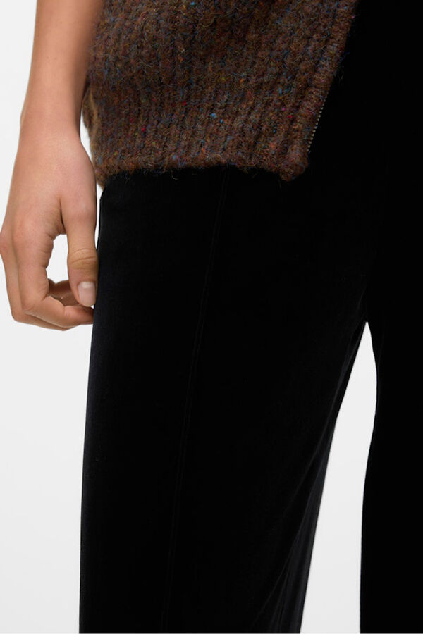 Vero Moda Pantal&oacute;n largo terciopelo Negro