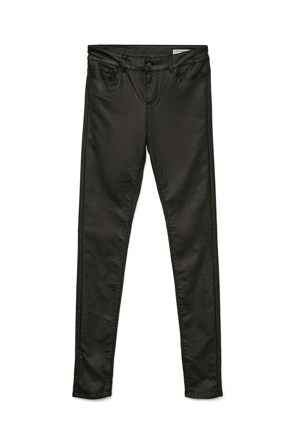 Vero Moda Pantal&oacute;n efecto encerado Negro