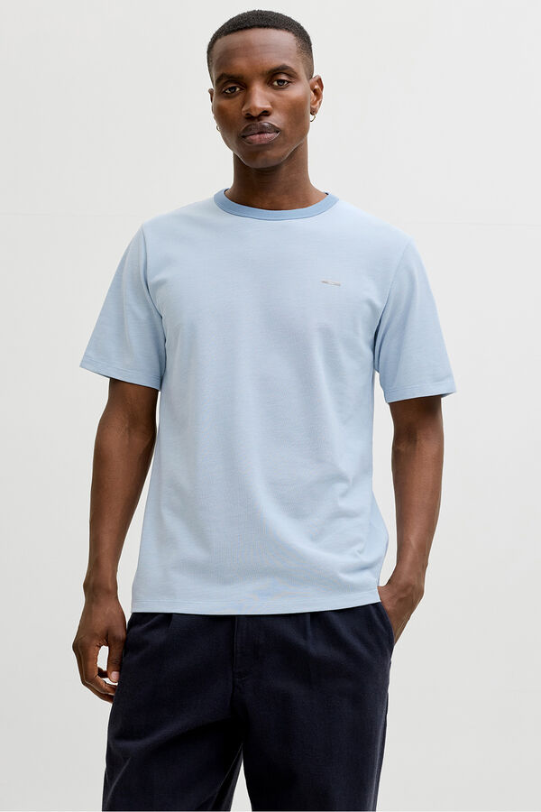 Jack & Jones T-shirt b&aacute;sica manga curta Azul