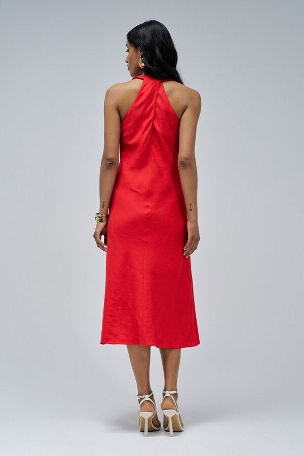 Salsa Jeans Vestido com tor&ccedil;&atilde;o nas costas Vermelho