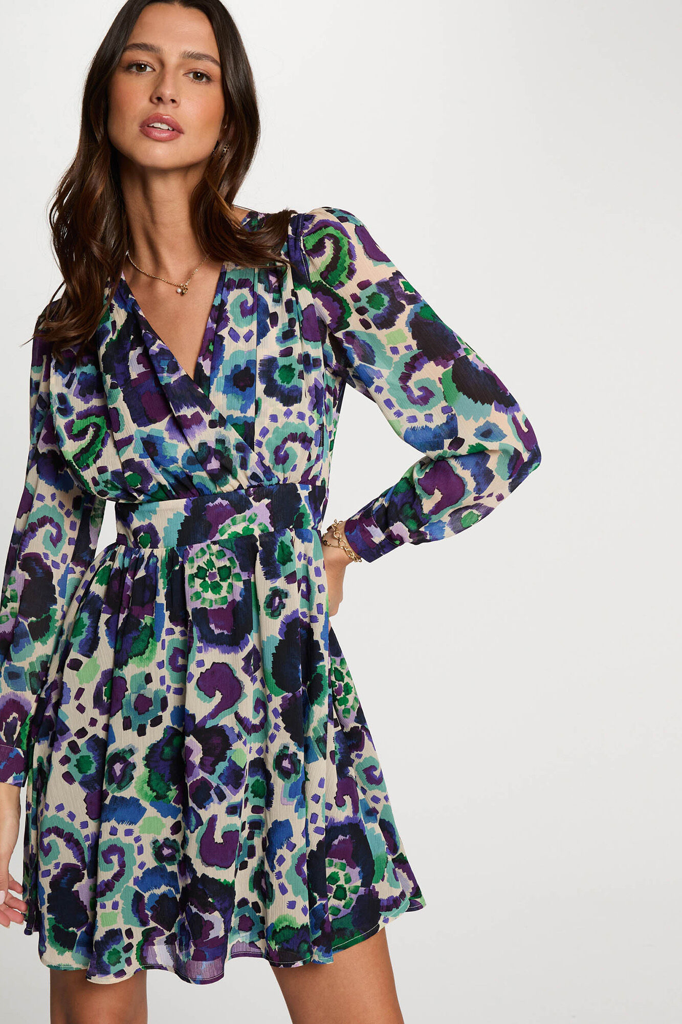 Morgan Vestido acampado estampado