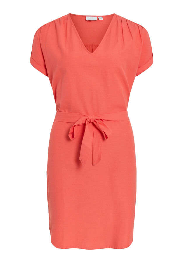 Vila Vestido curto camiseiro Subiu