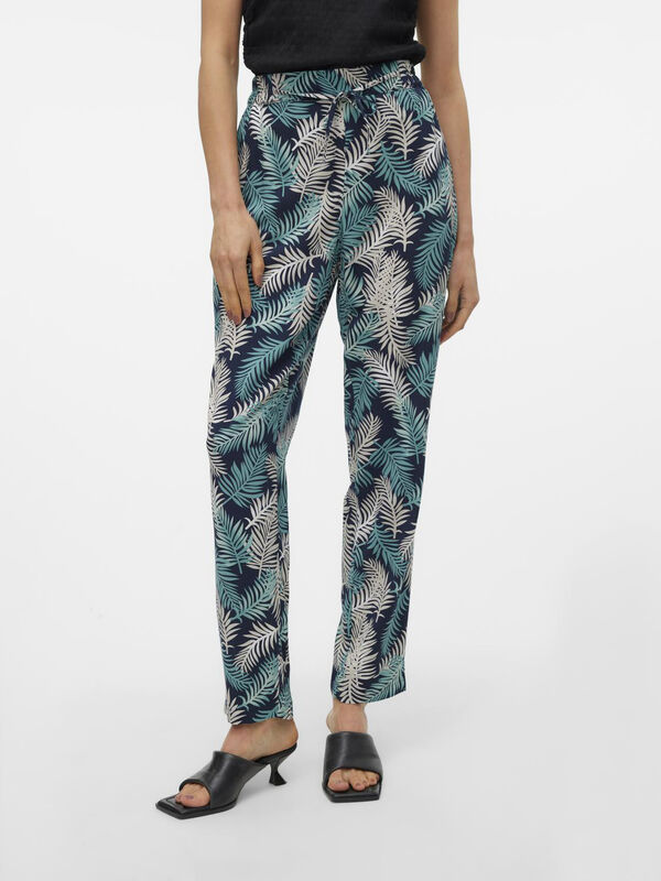 Vero Moda Cal&ccedil;as fluidas de mulher com cintura el&aacute;stica Azul