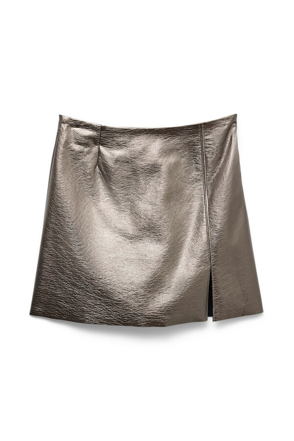 Vero Moda Saia curta com efeito couro Cinzento