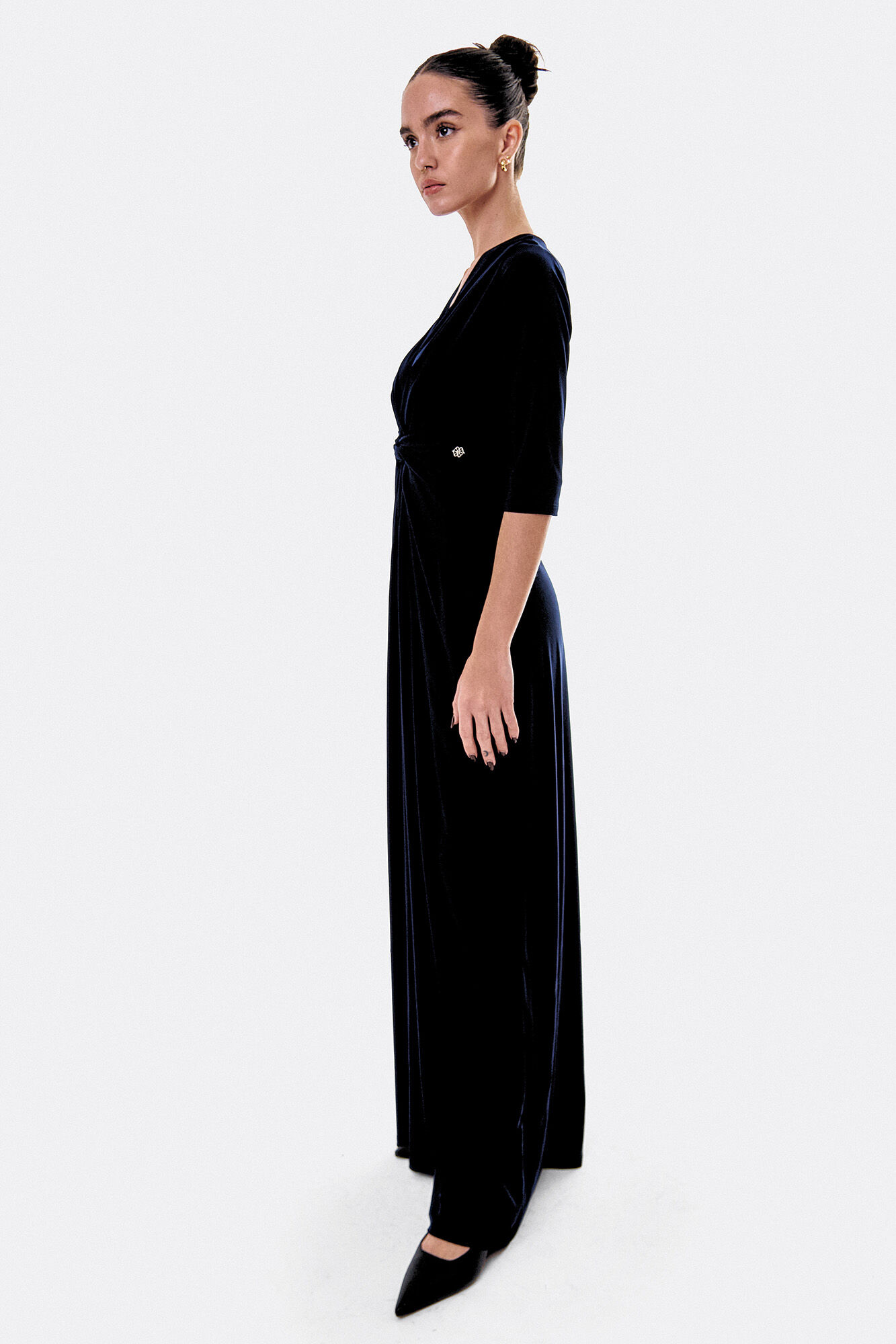 Cupl&eacute; Maxi vestido con nudo