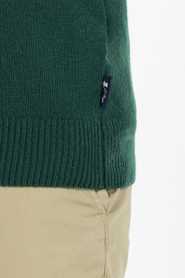 elPulpo Jersey b&aacute;sico cuello pico Verde