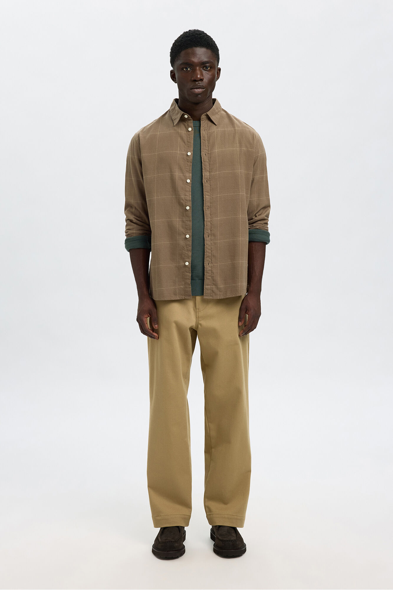 Selected Camisa de manga comprida com corte slim