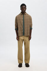 Selected Camisa de manga larga slim fit Marr&oacute;n