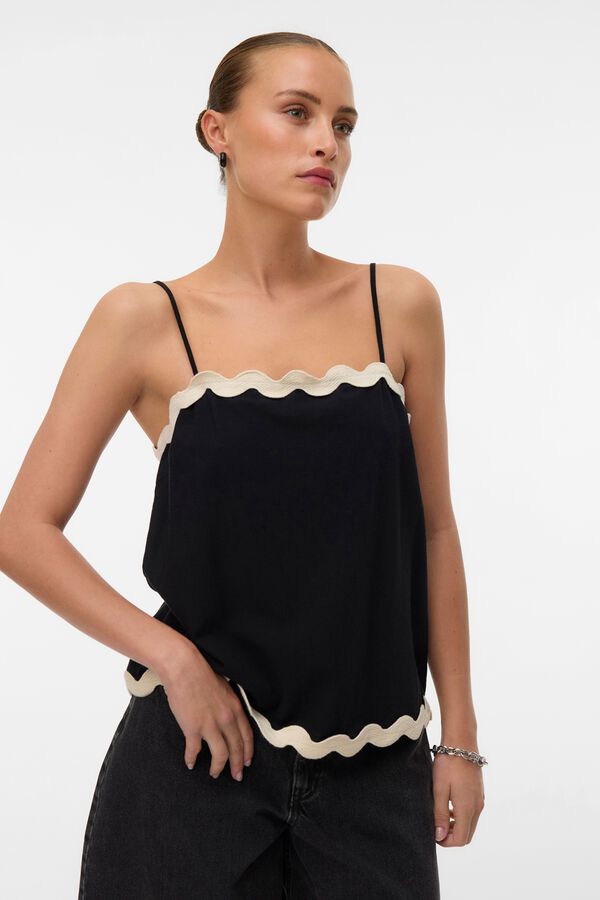 Vero Moda Top de tirantes escote cuadrado Negro