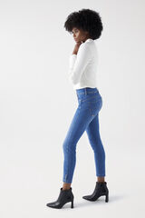 Salsa Jeans Vaqueros secret push in cropped skinny con ojales Azul