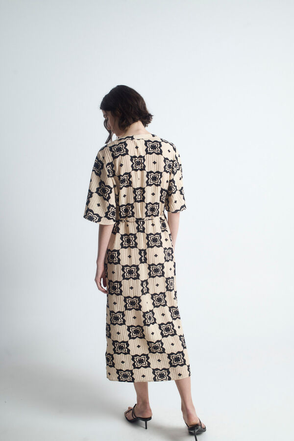 Object Vestido midi estampado Gris