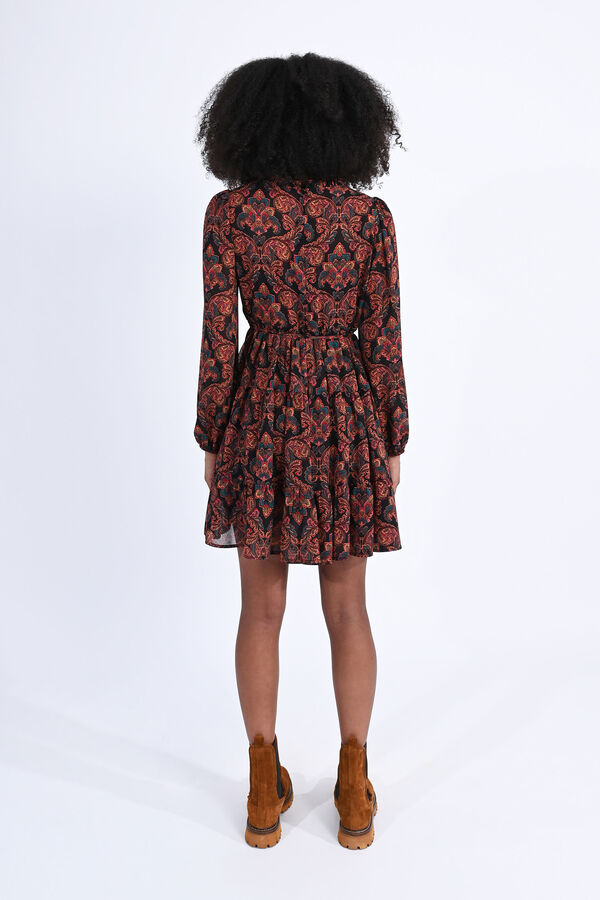 Molly Bracken Vestido de manga comprida com la&ccedil;ada e estampado Granada