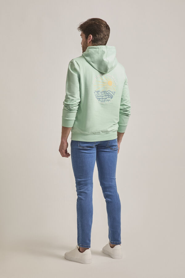 Street Monkey Sudadera moda capucha Verde