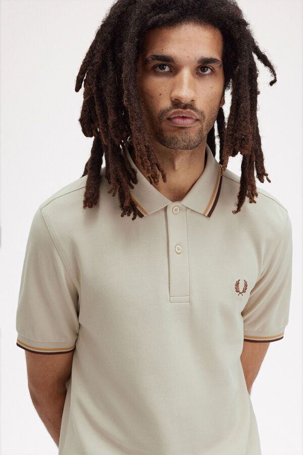Fred Perry Polo con dos tonos Fred Perry Beige