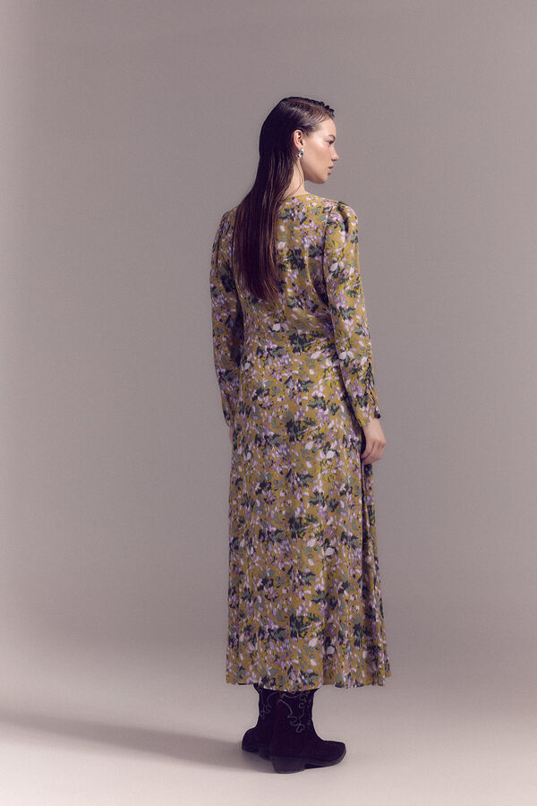 Slowlove Vestido franzido estampado Verde