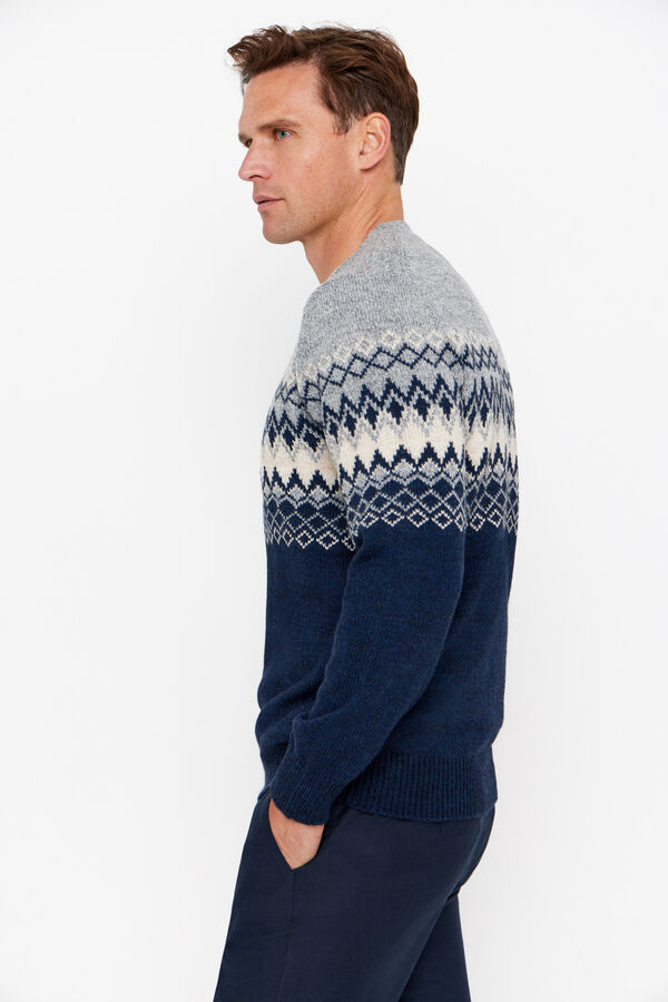 Cortefiel Camisola natal l&atilde; tor&ccedil;al Azul