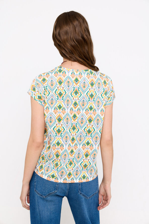 Cortefiel T-shirt b&aacute;sica renda Azul