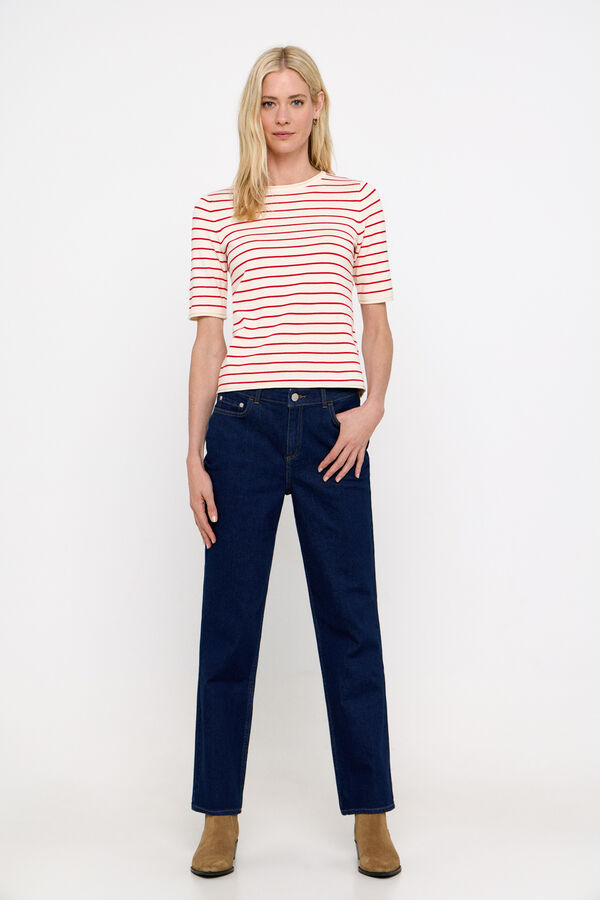 Cortefiel Camisola manga curta Vermelho