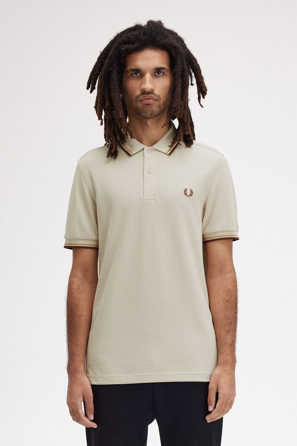Fred Perry Polo con dos tonos Fred Perry Beige