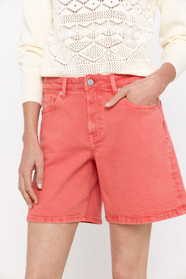 Cortefiel Bermuda vaqueira conforto Vermelho